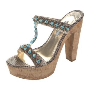 Prada Women’s Blue Studded Heels Size 37